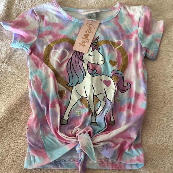 T-shirt Unicorn Crazy 8 Pour Petite Fille – Taille 18-24 Mois – Gris – Très Bon état